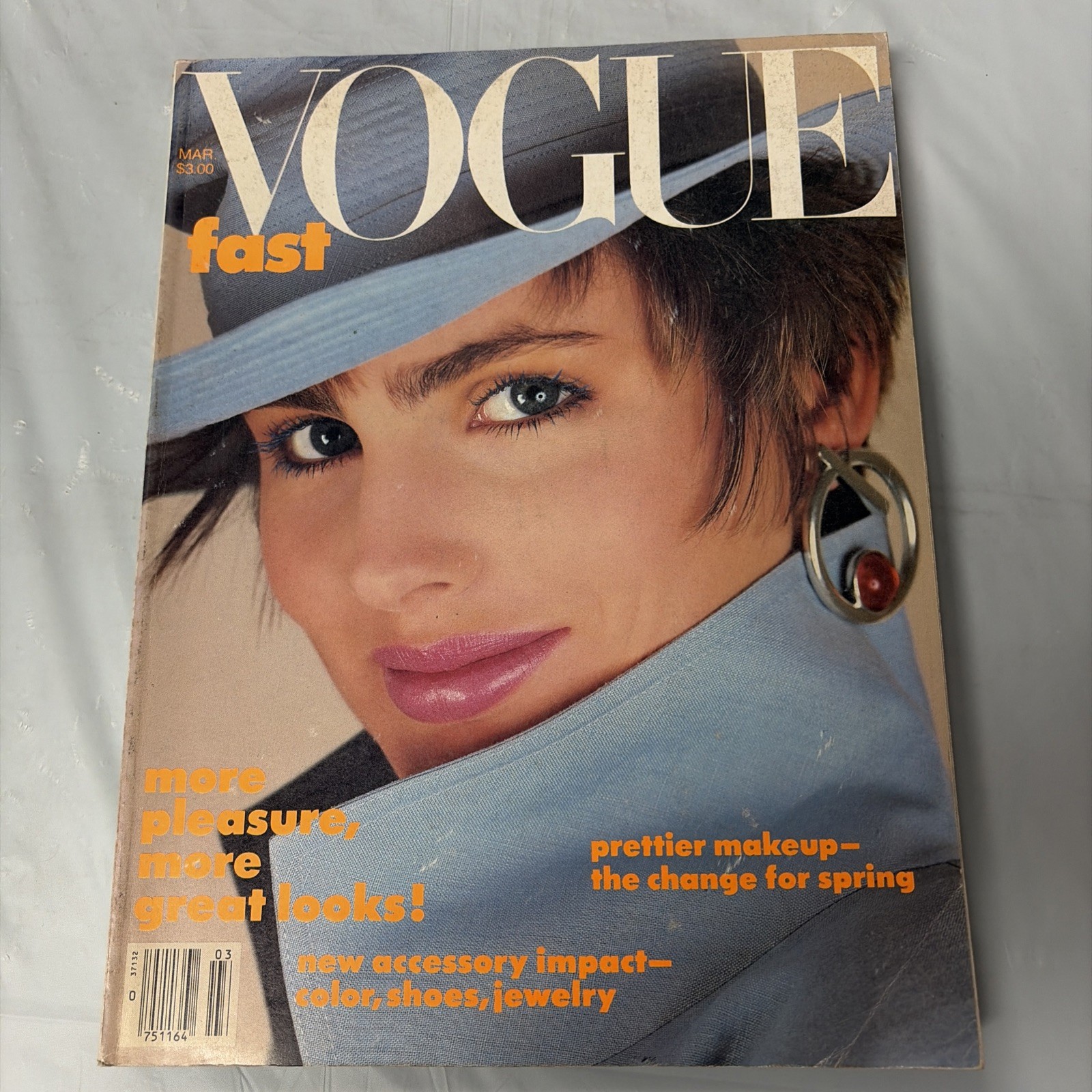 Vintage 80's March 1985 Vogue Magazine Alexa Singer Cover by Richard Avedon Vintage 80's March 1985 Vogue Magazine Alexa Singer Cover by Richard Avedon