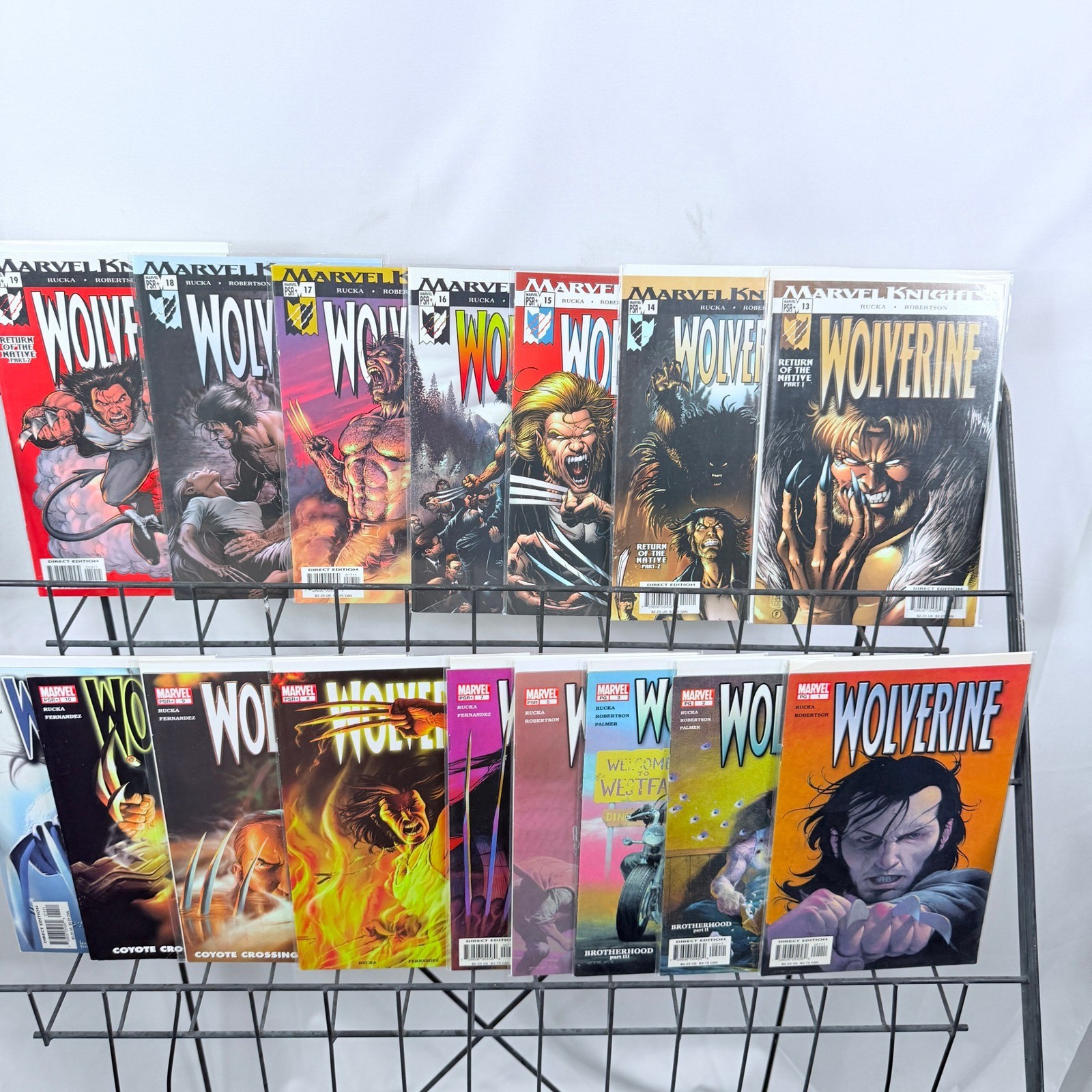 Marvel Knights Wolverine 1-3 5 7-11 13-19 Lot Greg Rucka Brotherhood Native Marvel Knights Wolverine 1-3 5 7-11 13-19 Lot Greg Rucka Brotherhood Native