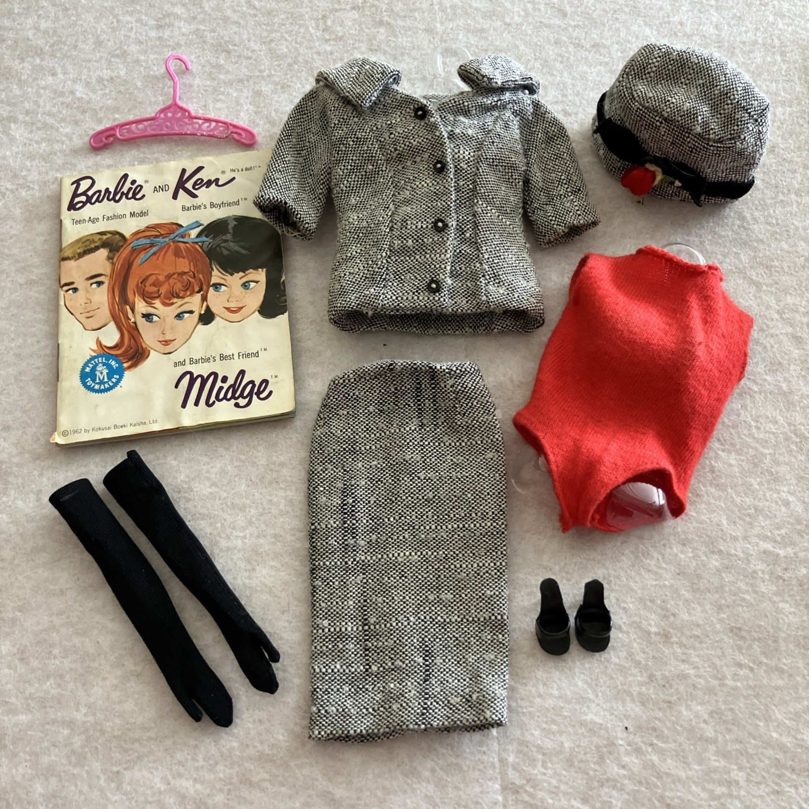 Vintage Mattel 954 Career Girl - COMPLETE Original 1963 Barbie Fashion - MINTY