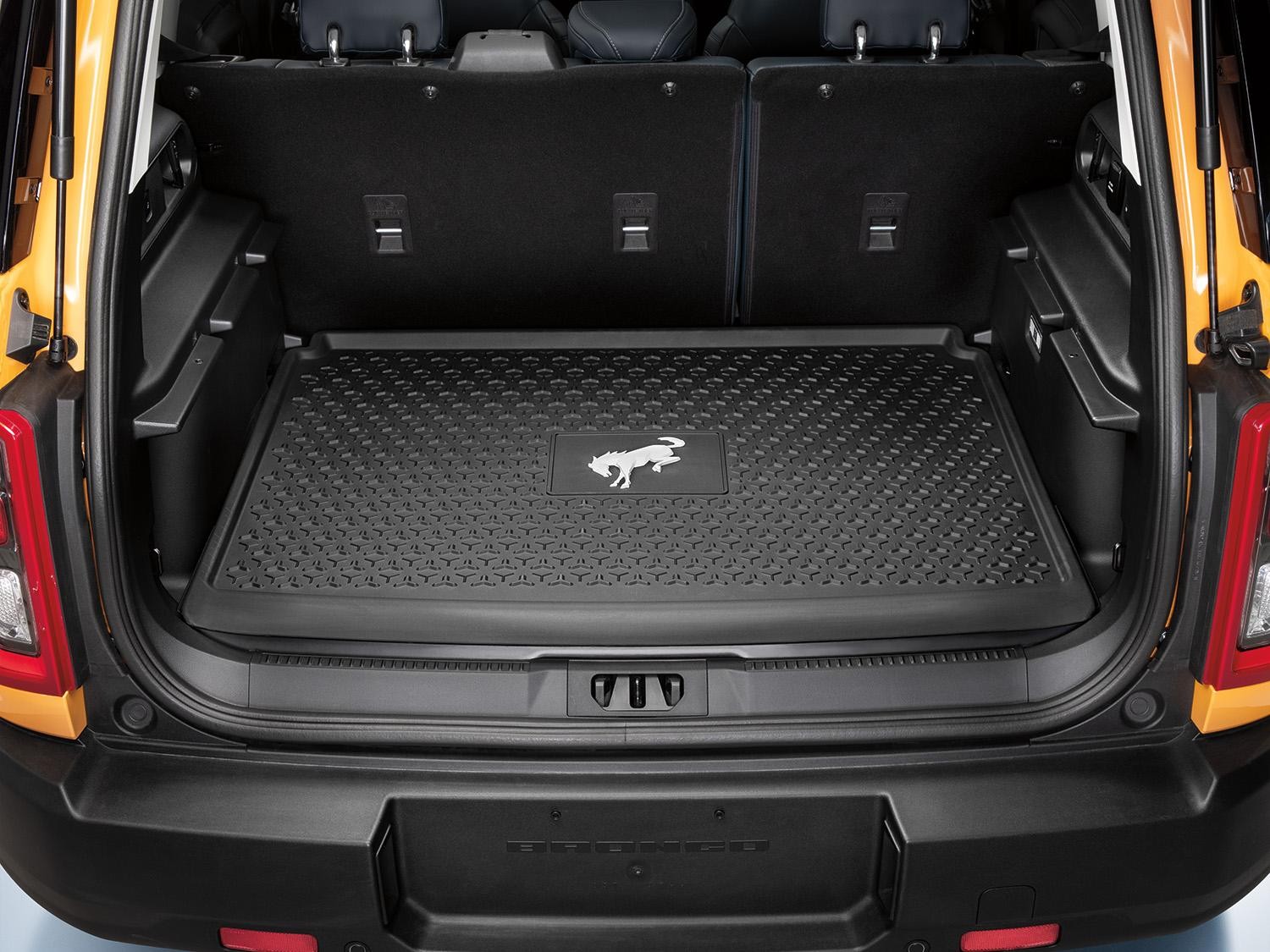 Ford Bronco Sport 2021-2025 Black Cargo Area Liner Tray Mat Spare Tire Protector