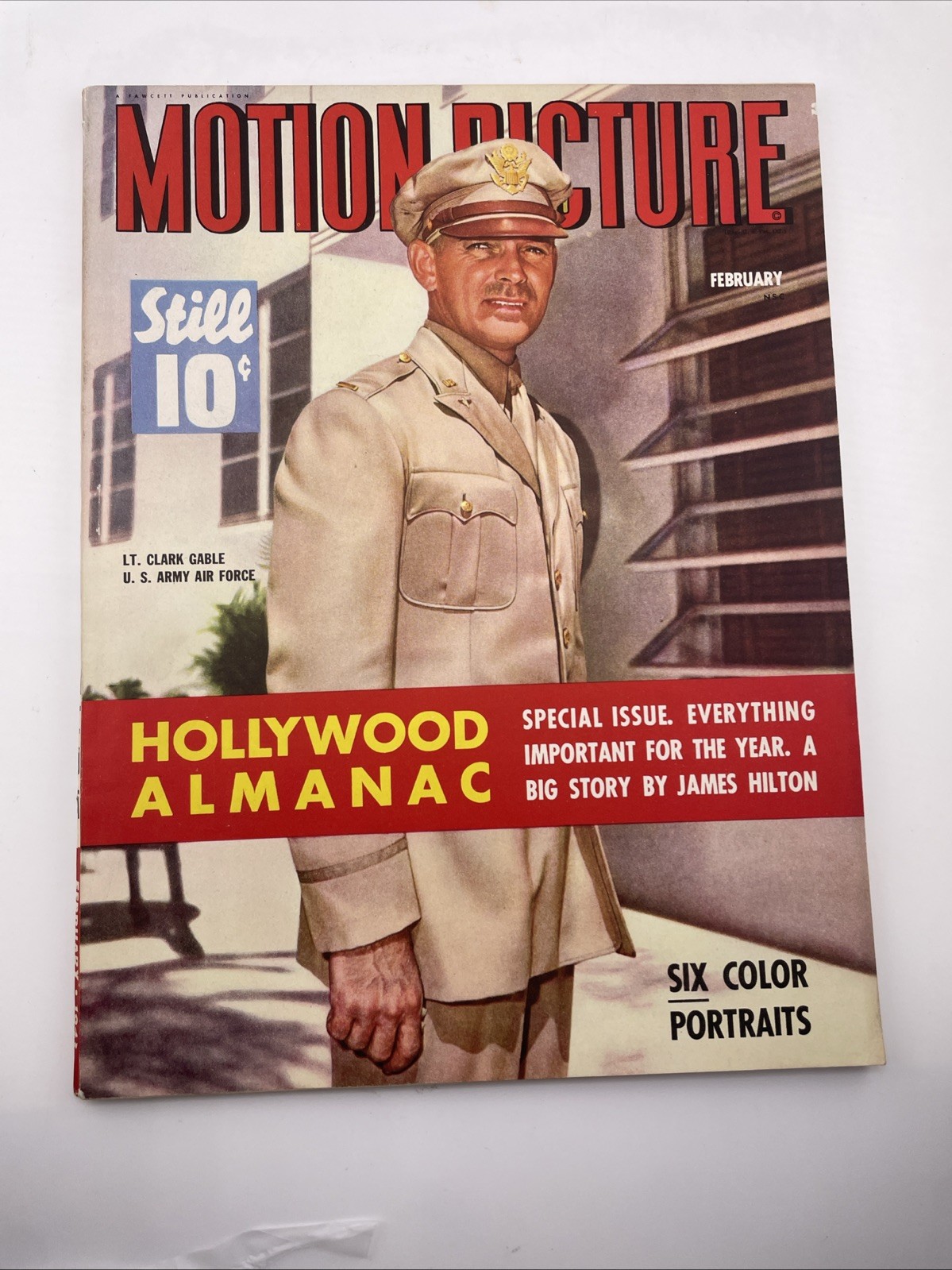 February 1943 Motion Picture Magazine Lieutenant Clark Gable Cover #10