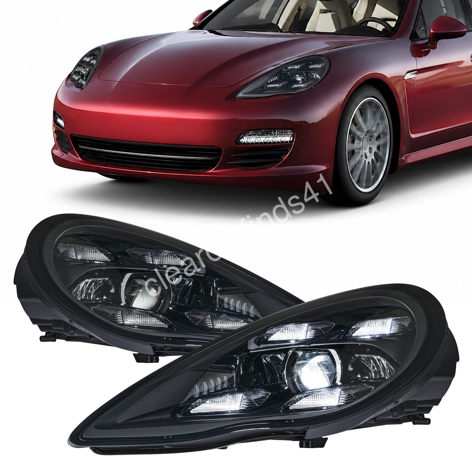 2x For Porsche Panamera 2010-2013 970 Matrix Led Headlights HID Xenon Head Lamps