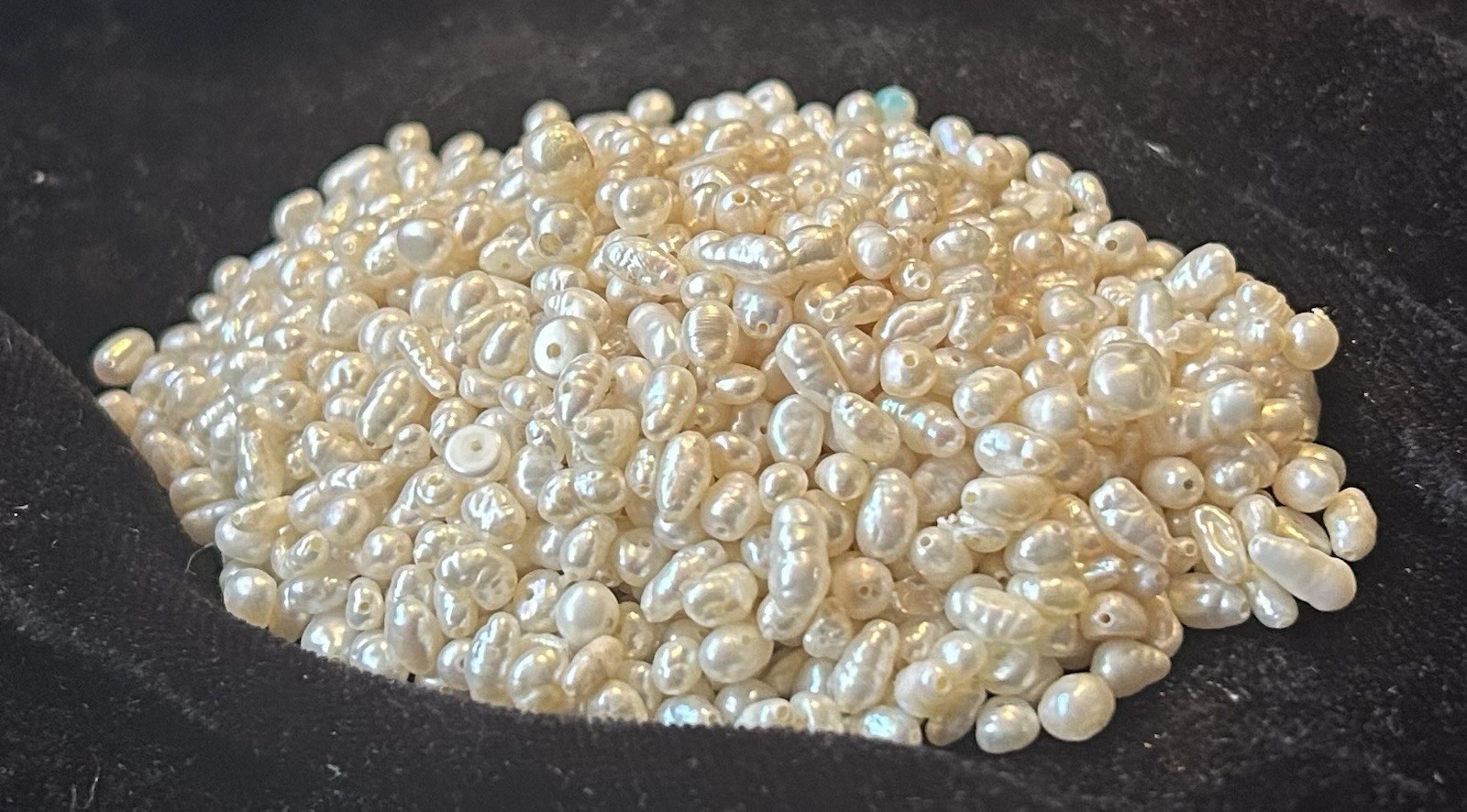 500 VINTAGE GENUINE FRESHWATER BIWA NATURAL PEARL RICE BAROQUE BEADS 500 VINTAGE GENUINE FRESHWATER BIWA NATURAL PEARL RICE BAROQUE BEADS