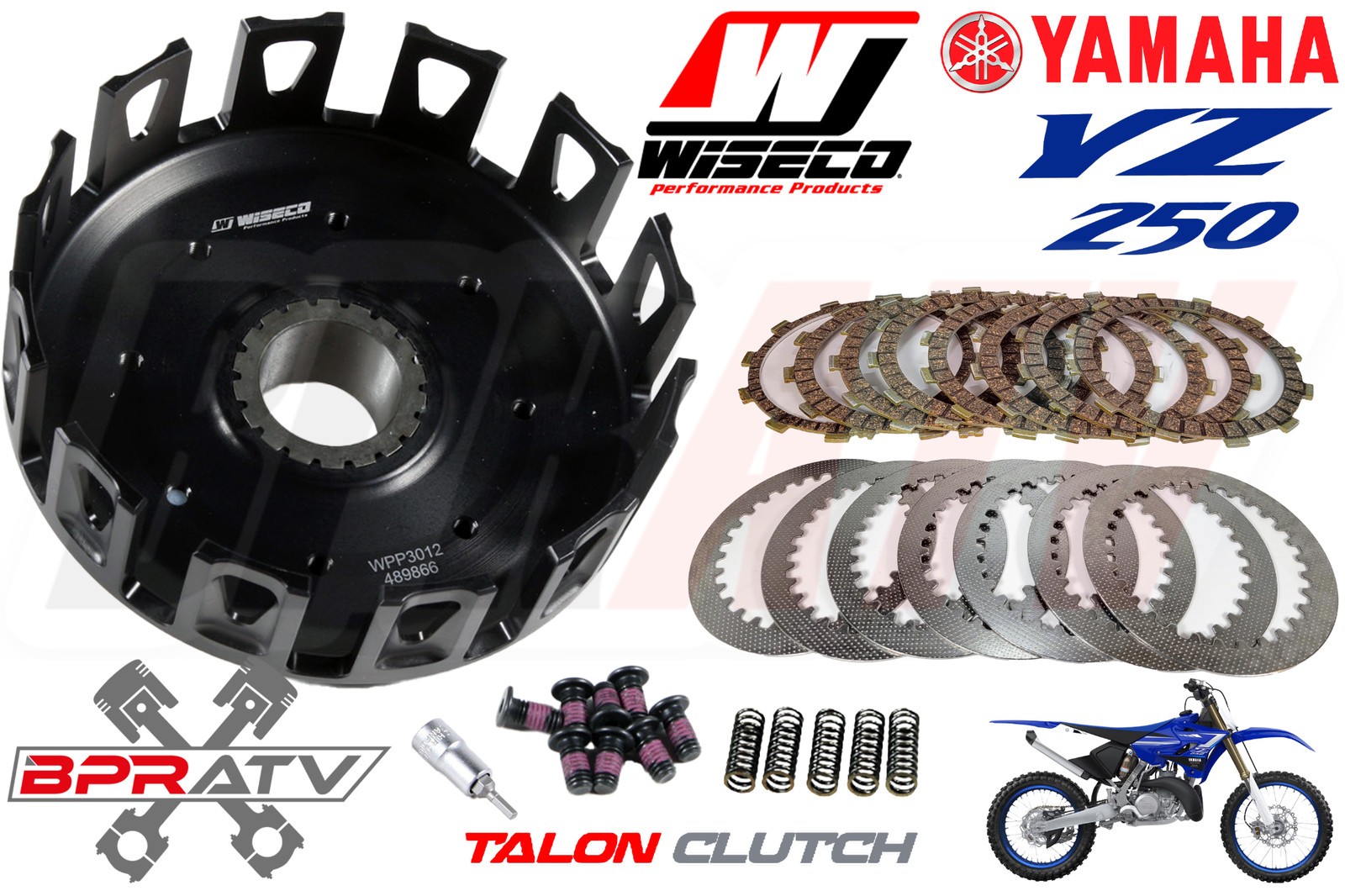03-25 Yamaha YZ250 YZ 250 WISECO Heavy Duty CNC Forged Clutch Basket Clutch Kit