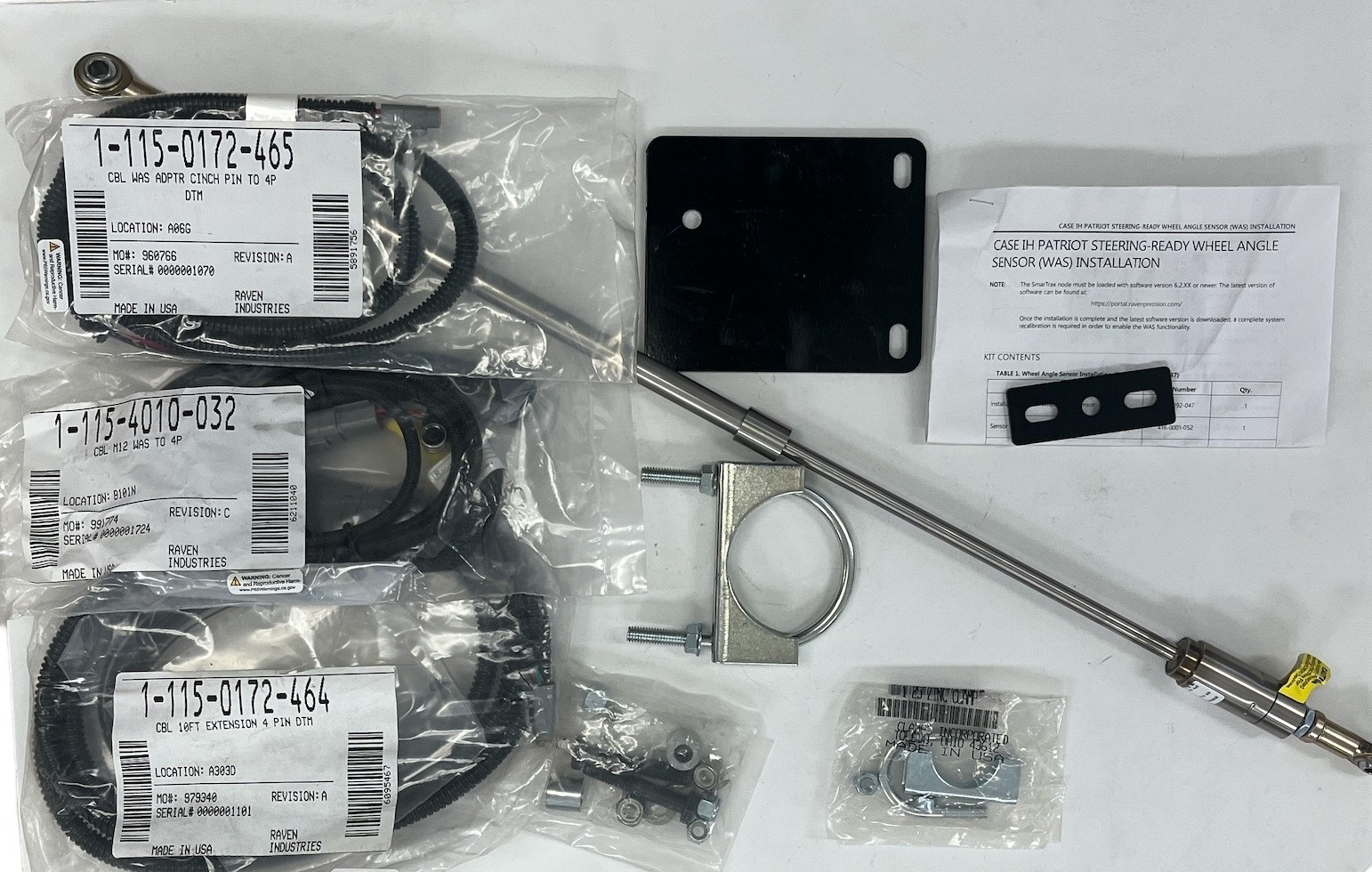 Raven Wheel Angle Sensor Kit For Case IH Patriot Steer Ready 117-0192-047