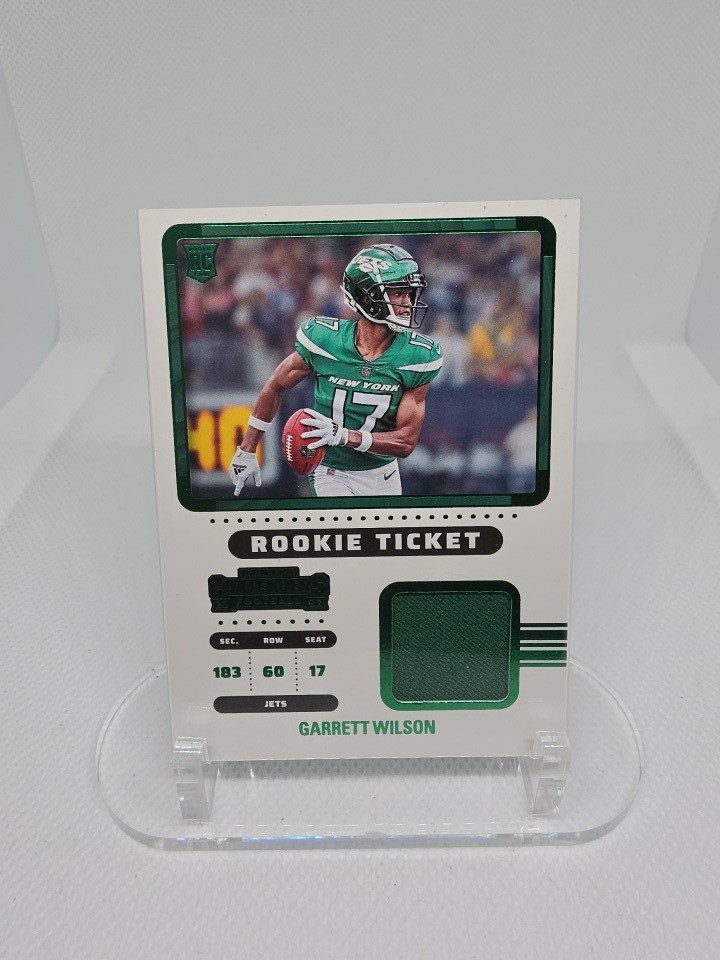2022 Panini Contenders - Rookie Ticket Swatches Garrett Wilson #RTS-GWI (MEM,...