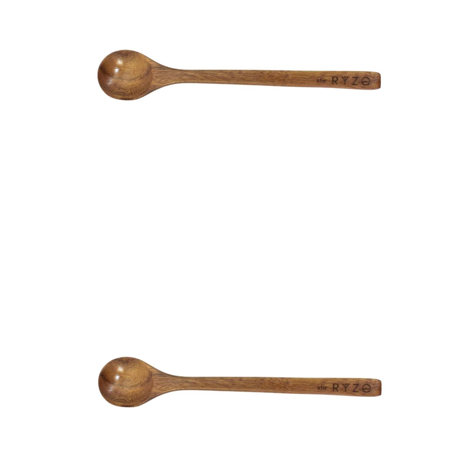 2 Pack Stir Ryze Mushroom Coffee Handmade Acacia Wood 6.5\