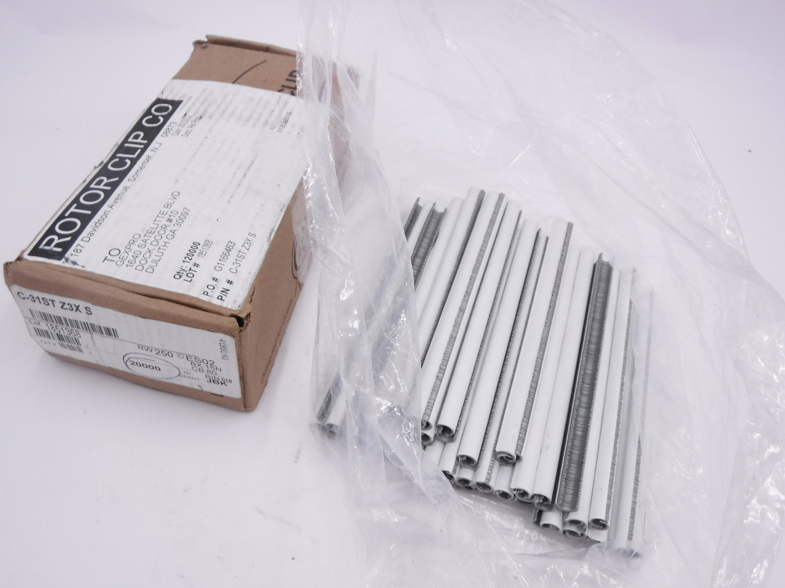QTY 20,000 Rotor Clip C Ring Retaining Carbon Steel Zinc Trivalent C-31ST Z3X S
