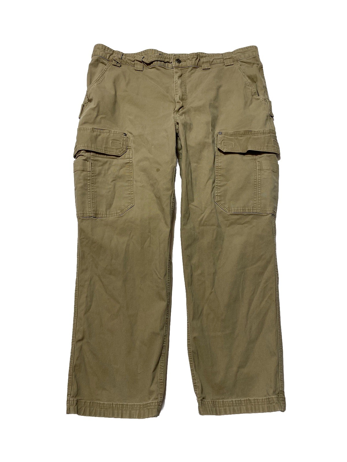 Duluth Trading Flex Fire Hose Canvas Pants Mens 44 X 32 Relaxed Fit Brown Cargo