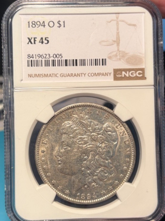 1894-O Morgan Silver Dollar NGC XF45.   Better Date