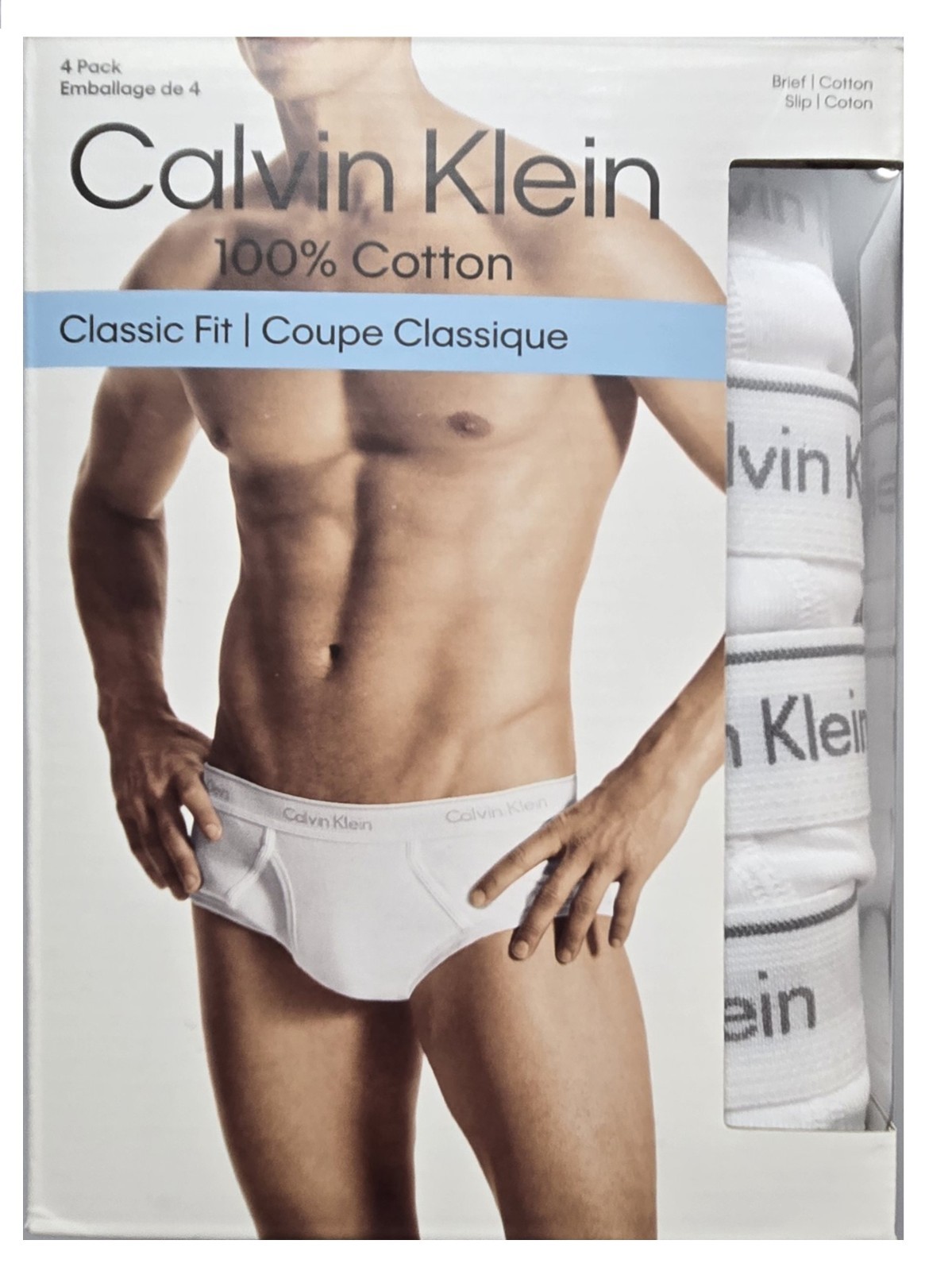 NWT Calvin Klein Cotton Classic Full Brief 4 Pack NP2172-100 White MSRP $39.50 NWT Calvin Klein Cotton Classic Full Brief 4 Pack NP2172-100 White MSRP $39.50