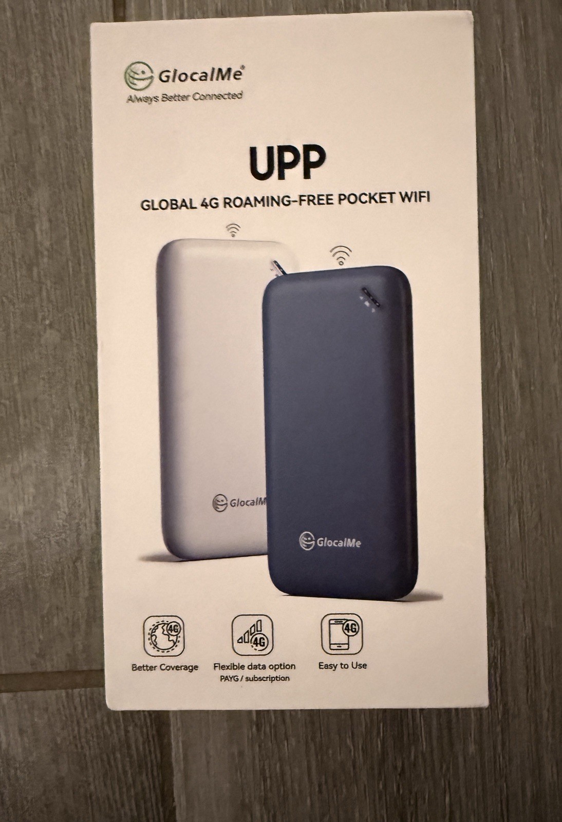 GlocalMe UPP Global 4G Pocket WiFi Hotspot Mobile Internet Device Sealed