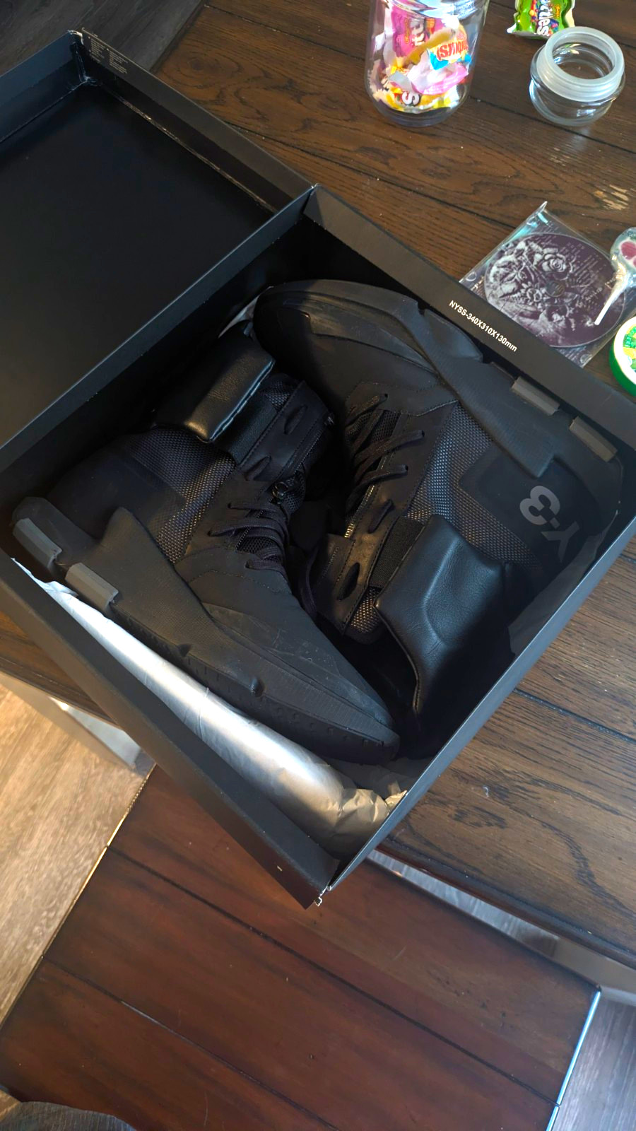 Y-3 Yohji Yamamoto Noci High Mens Sneakers Size 8.5 Black CG3179