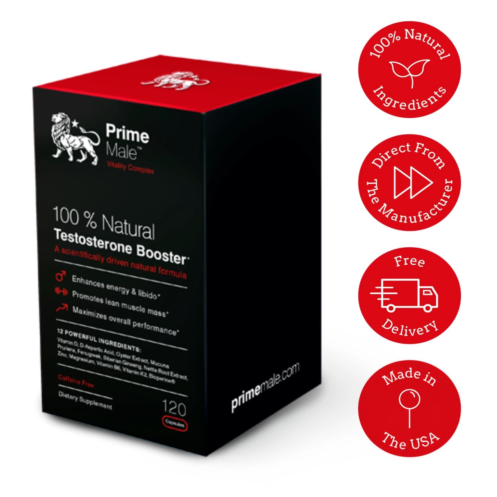 Prime Male Vitality - #1 BEST Natural Testosterone Booster for Men