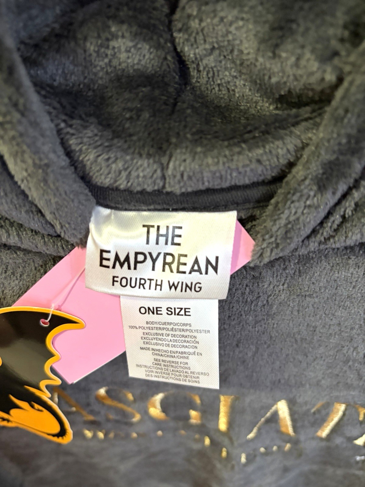The Empyrean Fourth Wing Basgiath War College Dragon Embroidered Fleece Hoodie