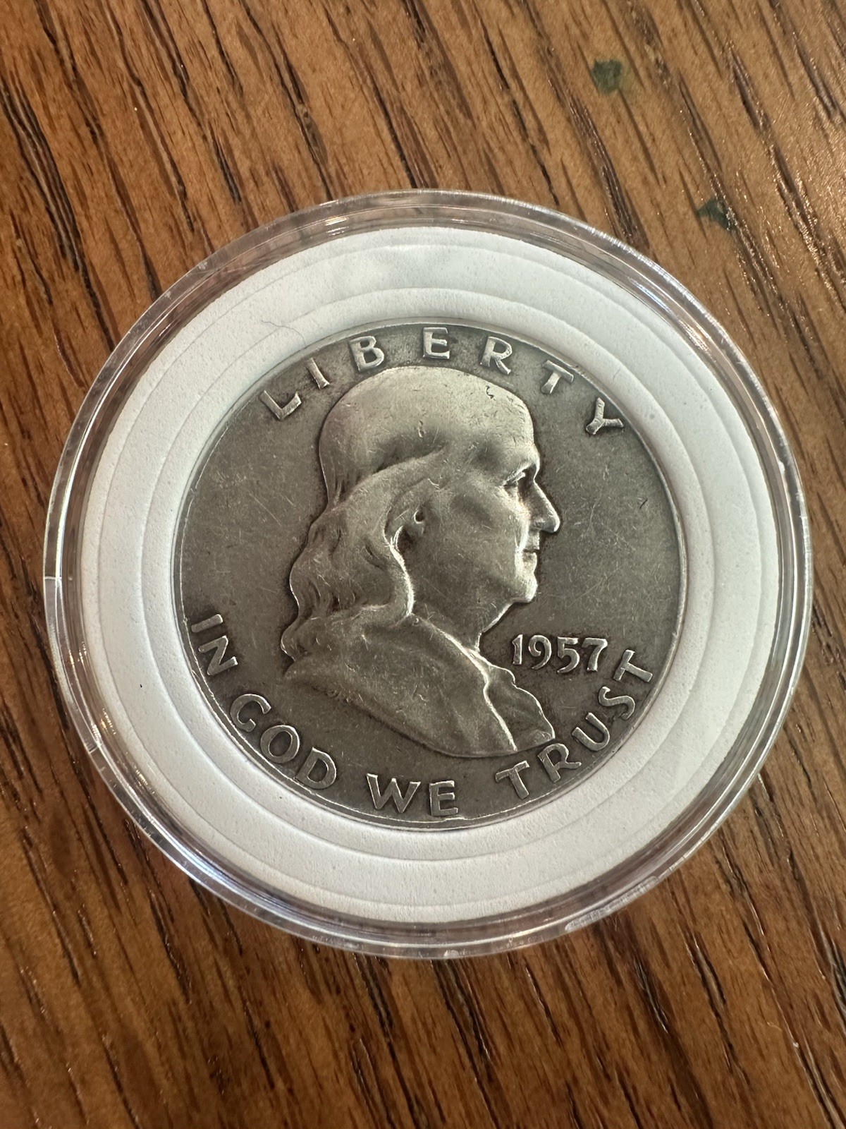 1957 Franklin Half Dollar 90% Silver Philadelphia 50C – Better Date – Circulated 1957 Franklin Half Dollar 90% Silver Philadelphia 50C – Better Date – Circulated