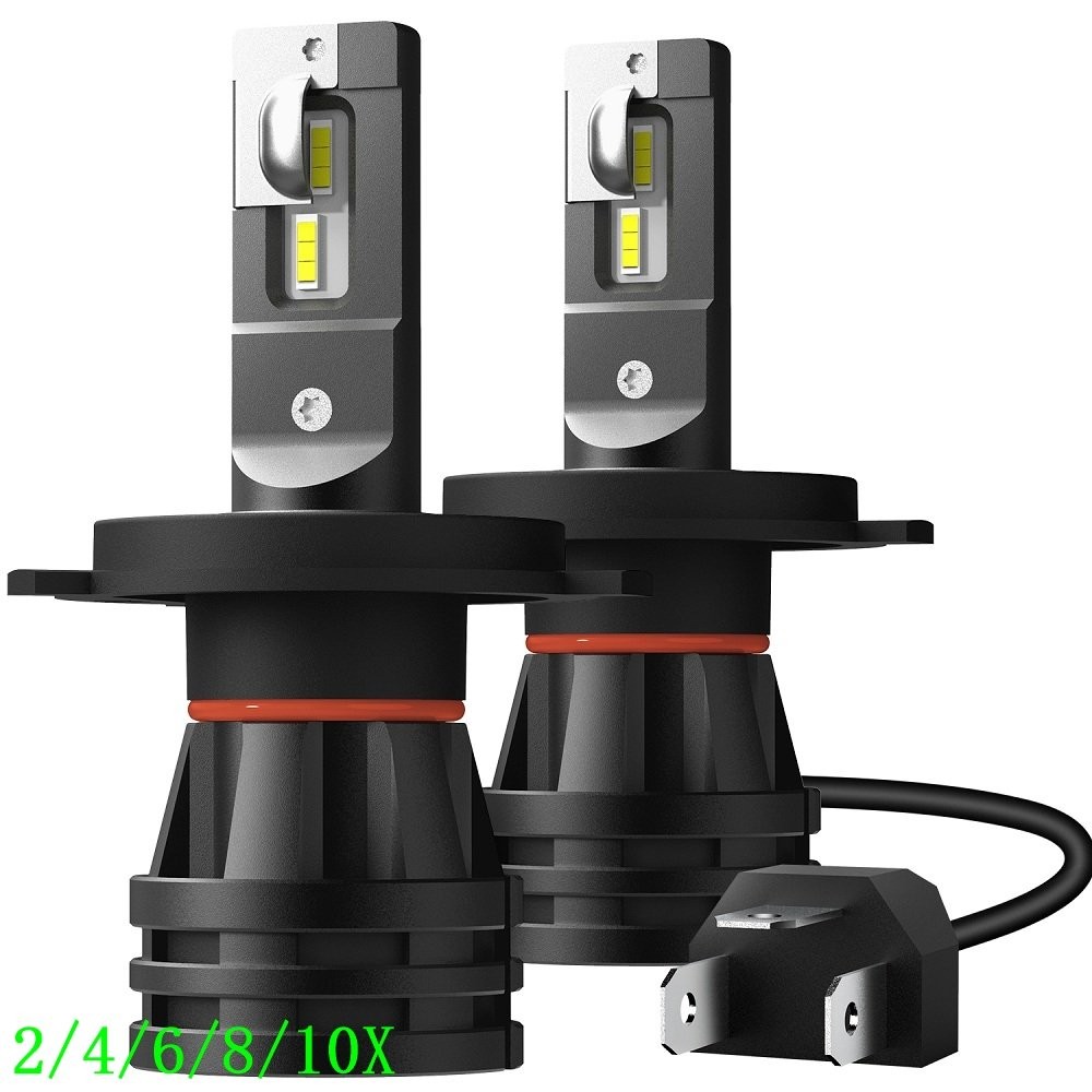 AUXITO H4 White Headlight Bulbs 9003 HB2 LED Kit High Low Beam 30000LM New 2~10X