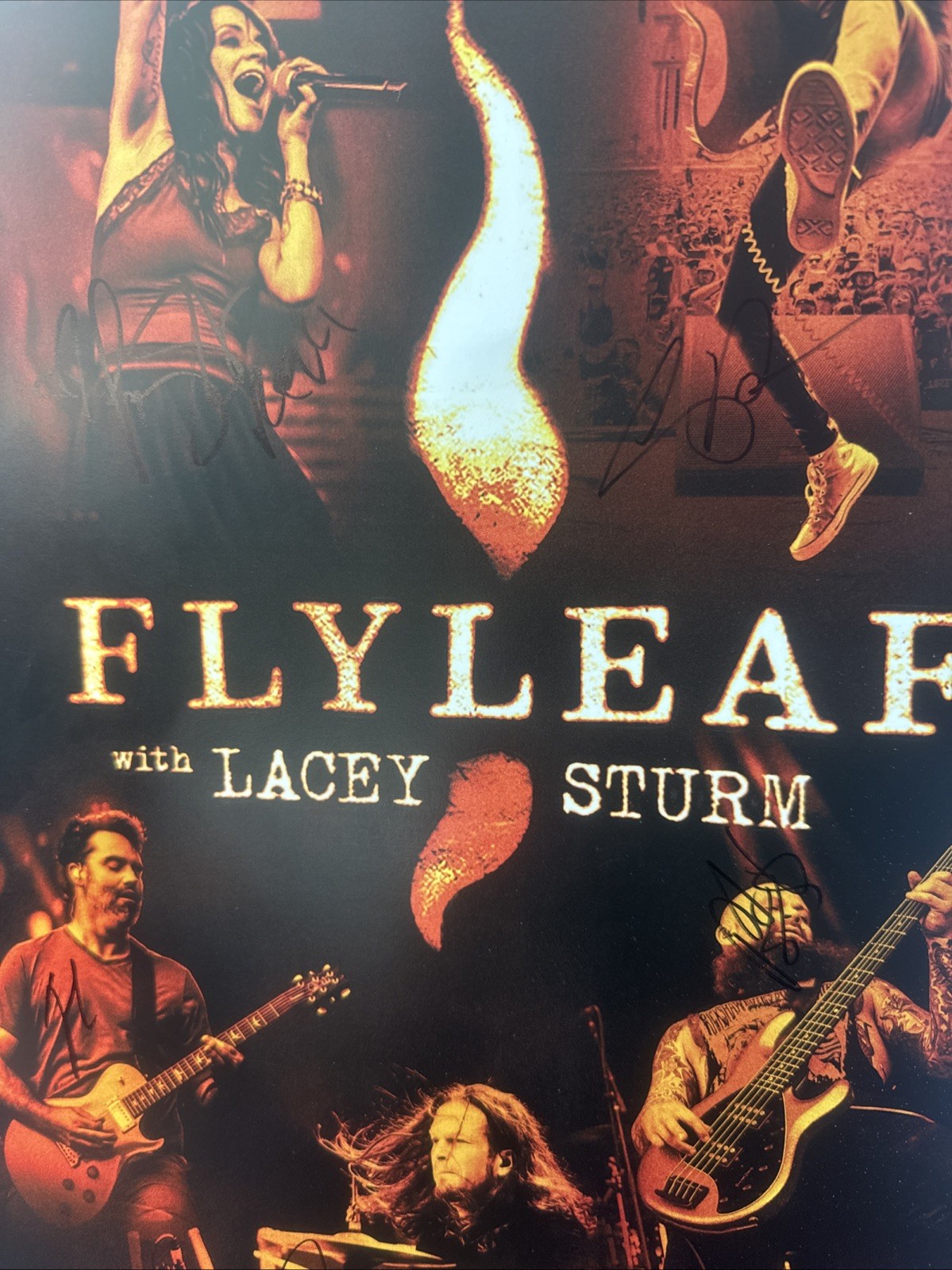 FLYLEAF SIGNED 11x17 POSTER LACEY STURM +4 MOMENTO MORI
