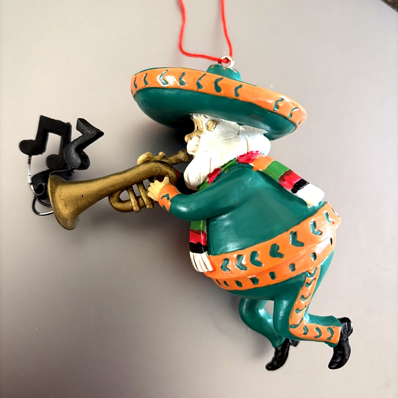 Mariachi Santa Christmas Hanging Ornament Resin