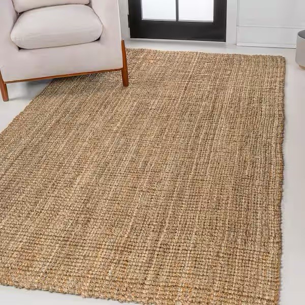 JONATHAN Y Rustic Handwoven Jute Solid Natural 3 ft. x 5 ft. Area Rug