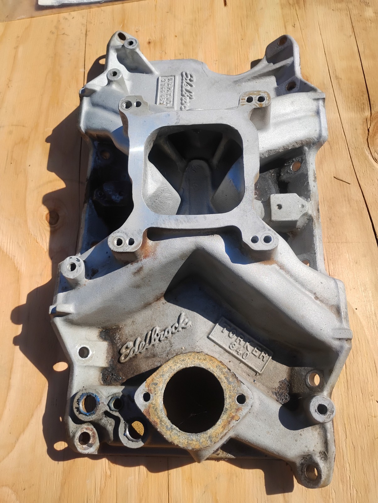 USED Edelbrock 2735 Torker Aluminum Intake Manifold For 318 340 360 MOPAR Dodge USED Edelbrock 2735 Torker Aluminum Intake Manifold For 318 340 360 MOPAR Dodge