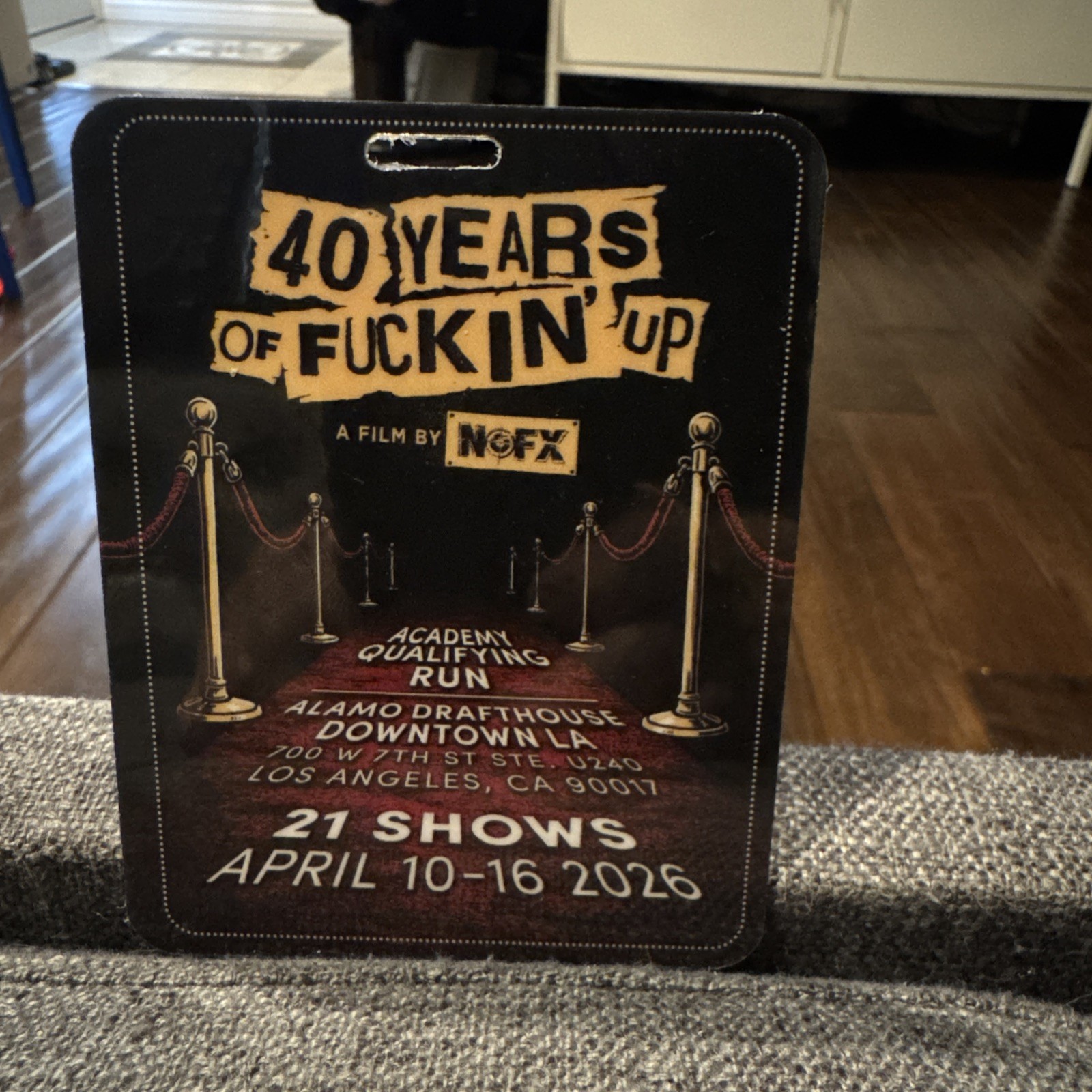 NOFX - 40 Years of Fuckin\' Up - Academy Qualifying Run Badge