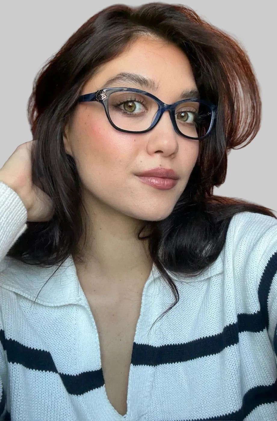 Cote D\'Azur Boutique 198 C2 53mm Blue Cat Eye Women\'s Eyeglasses Frame . Cote D\'Azur Boutique 198 C2 53mm Blue Cat Eye Women\'s Eyeglasses Frame .