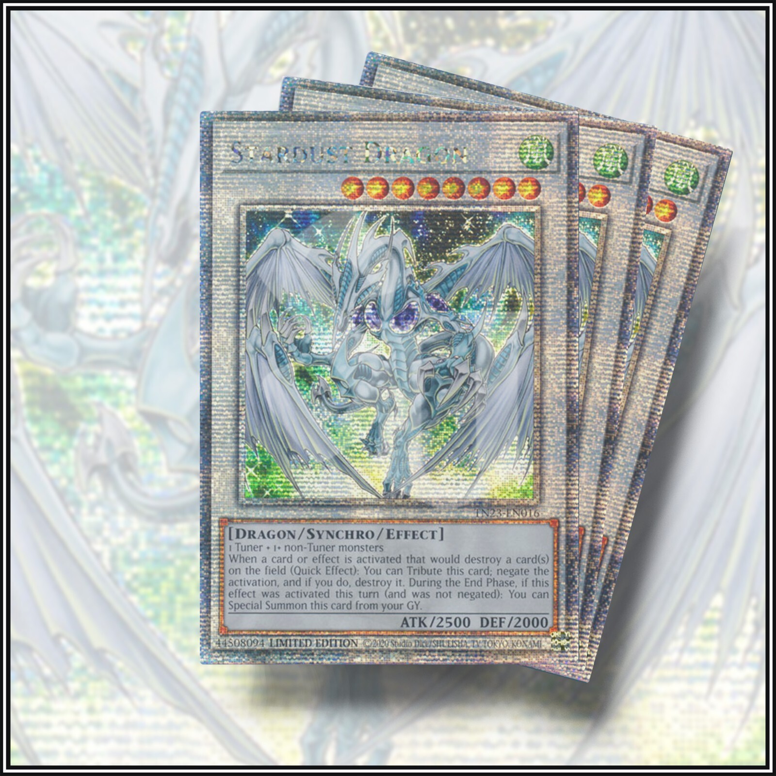 YuGiOh STARDUST DRAGON x3 QUARTER CENTURY RARE TN23-EN016 YUSEI'S CARD💎