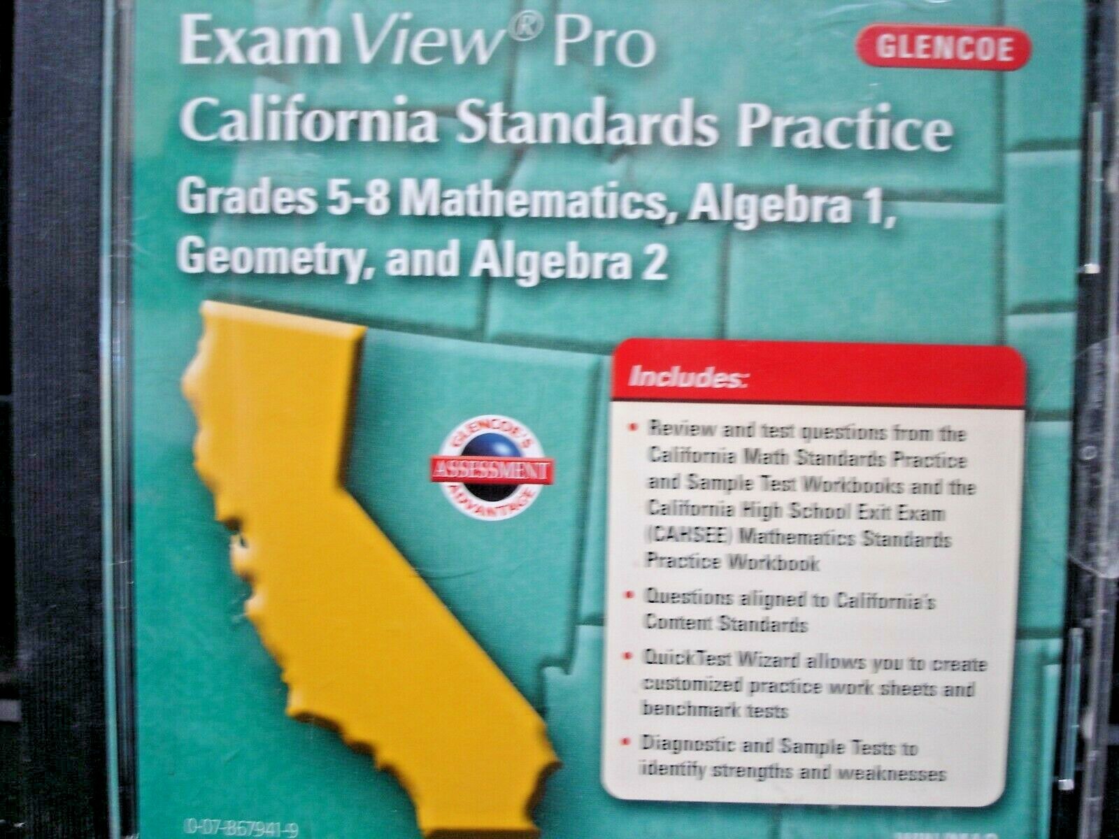 ExamView Pro California Standards Practice Grades 5-8 Mathematics/Algebra