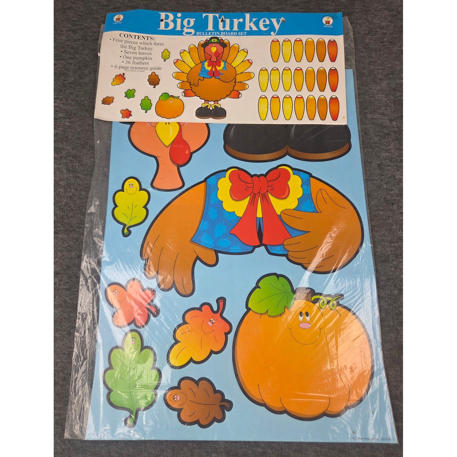Carson-Dellosa Bulletin Board Set 90s Y2K Multi Big Turkey CD-1733 Harvest vtg Carson-Dellosa Bulletin Board Set 90s Y2K Multi Big Turkey CD-1733 Harvest vtg