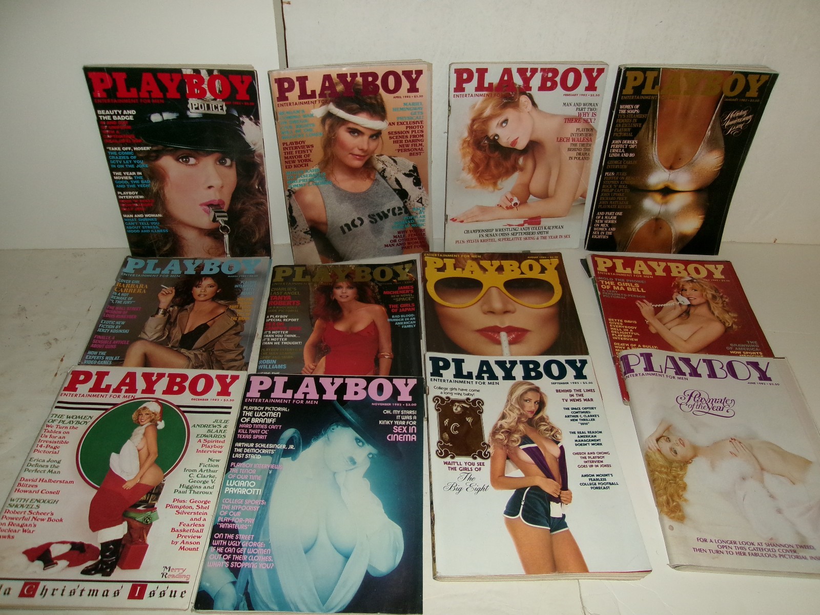 1982 full year all 12 issue set playboy magazine all have CENTERFOLD ID#56 1982 full year all 12 issue set playboy magazine all have CENTERFOLD ID#56