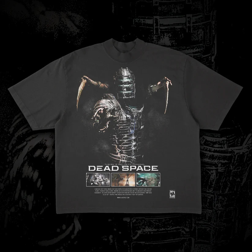 Monarch Wear Dead Space T-Shirt Necromorph Horror Game Black