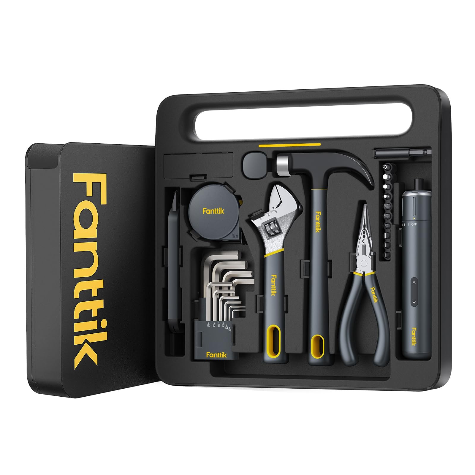 BLACK - FANTTIK S1 NEX STUDIO ELECTRIC SCREWDRIVER TOOL KIT, 3 TORQUE