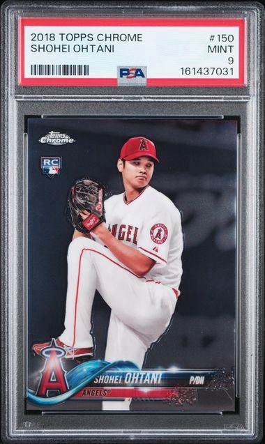 2018 Topps Chrome - Shohei Ohtani #150 White Jersey (RC) PSA 9 Fresh Grade