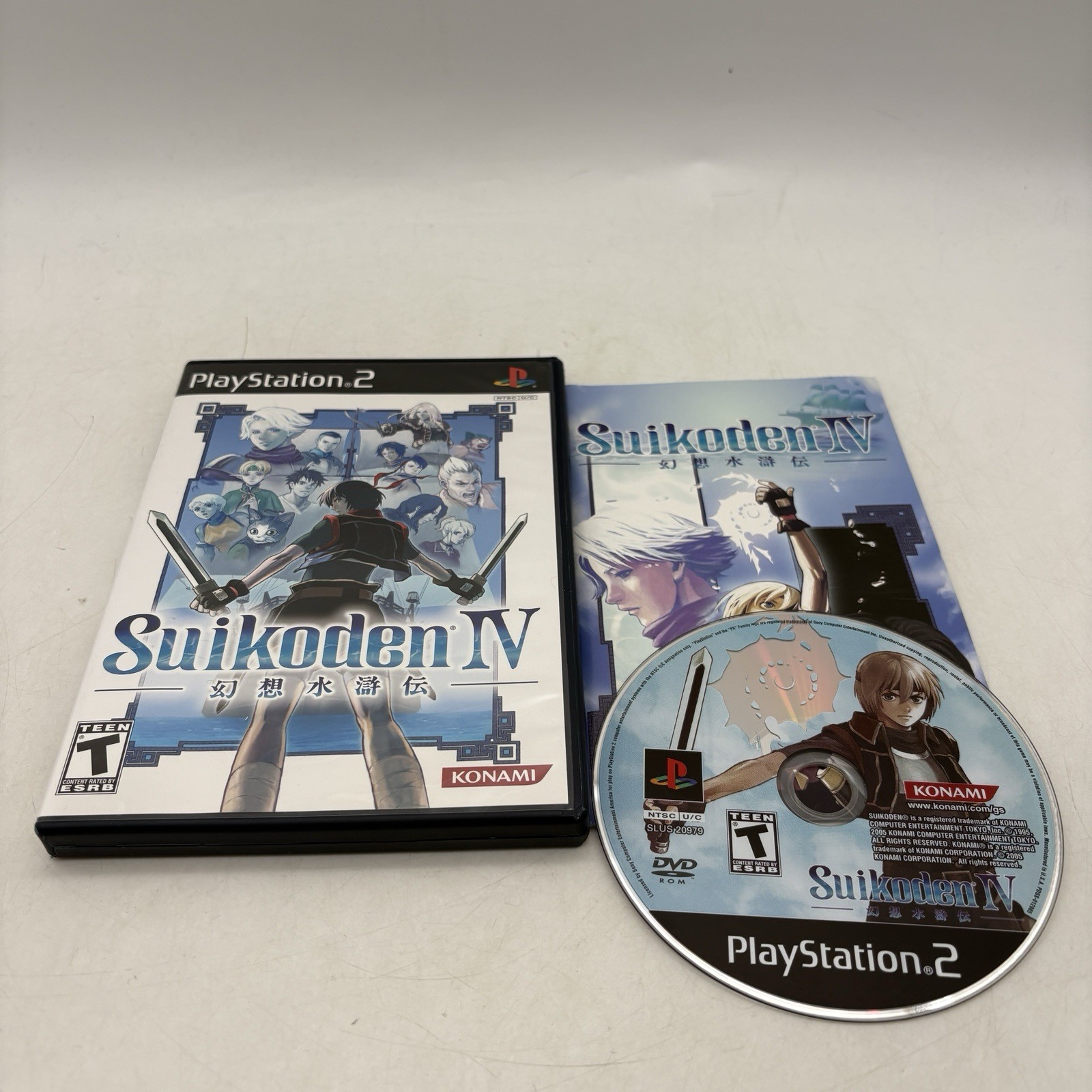 Suikoden IV PS2 PlayStation 2 Complete w/ Manual CIB Tested