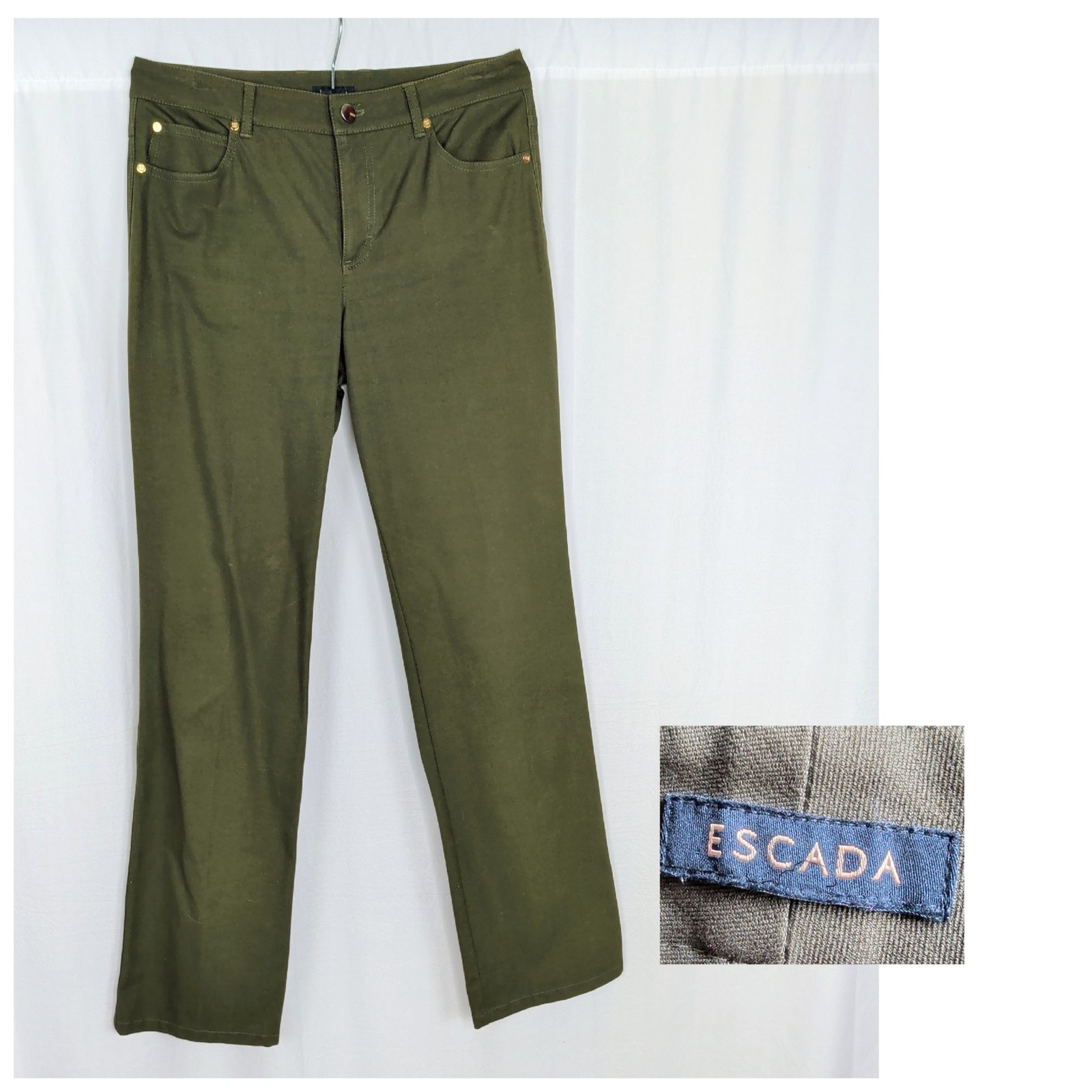 Escada Green Jeans 38 Medium Straight Escada Green Jeans 38 Medium Straight
