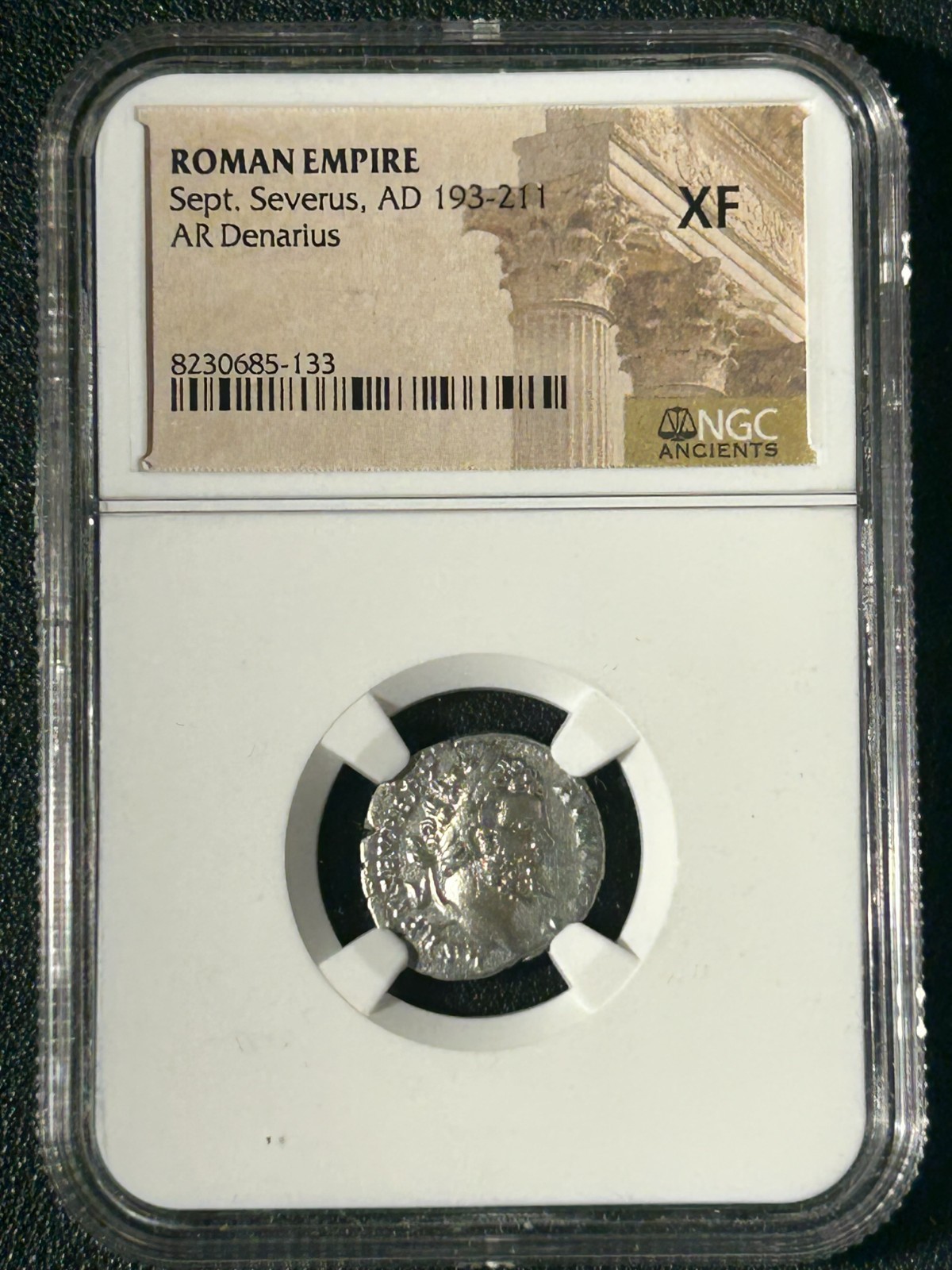 NGC XF - Roman SILVER Denarius ancient coin- Septimius Severus AD 193 - 211