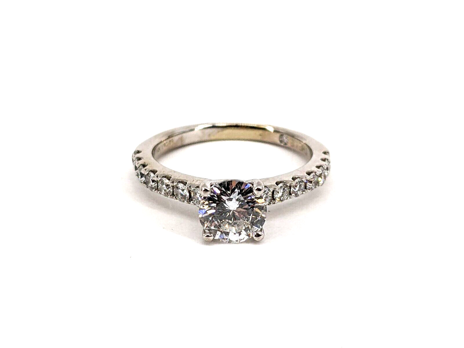 The Leo 14KT Gold 3.33g Engagement Ring, Size 7, 1ct Center, 1/2ct Sides, Si2, F
