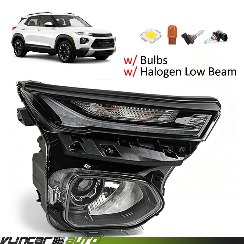 For Chevy Trailblazer 2021 2022 2023 Halogen Headlight LED DRL Right Passenger For Chevy Trailblazer 2021 2022 2023 Halogen Headlight LED DRL Right Passenger