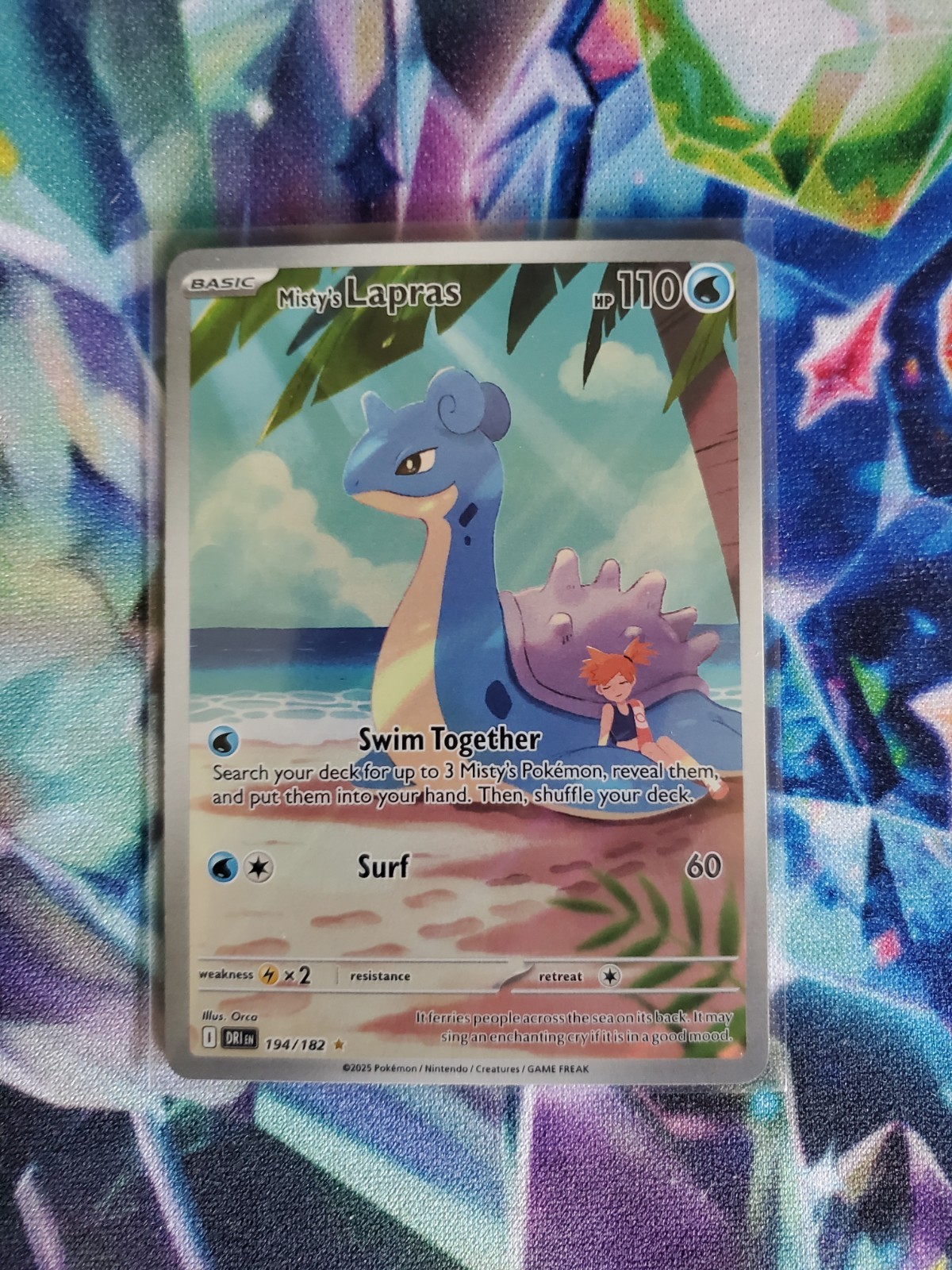Misty\'s Lapras Holo Card 194/182 Sv10: Destined Rivals NM Condition