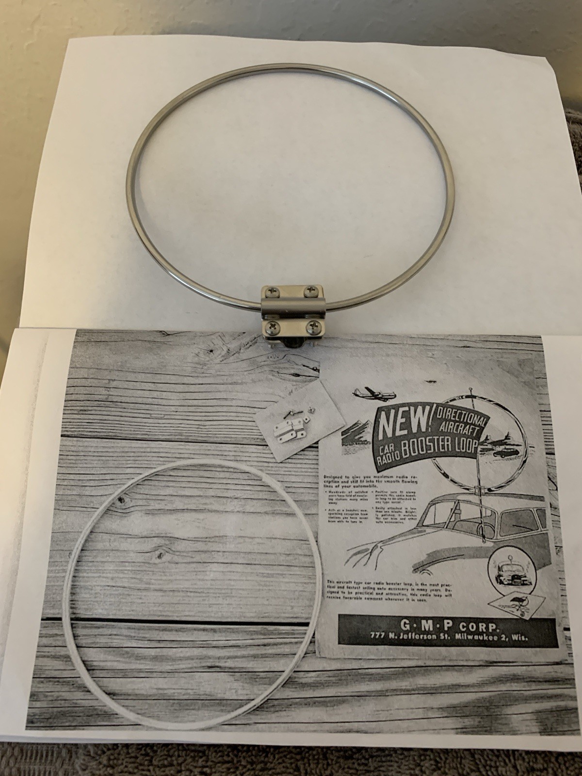 Vintage style Loop Antenna Aerial Topper Car Radio Booster Loop