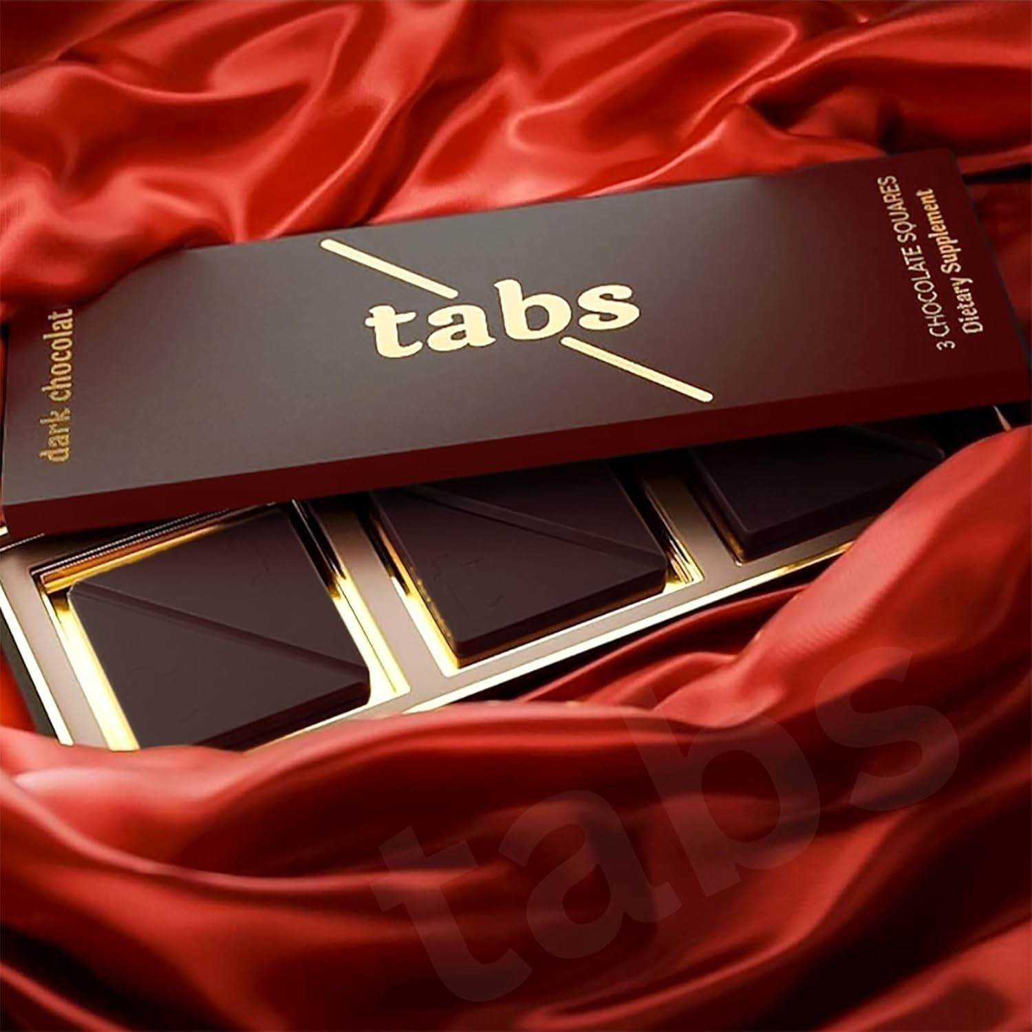 Tabs Dark Chocolate Squares for Couples to Improve Mood ,Valentine Gift 150 G