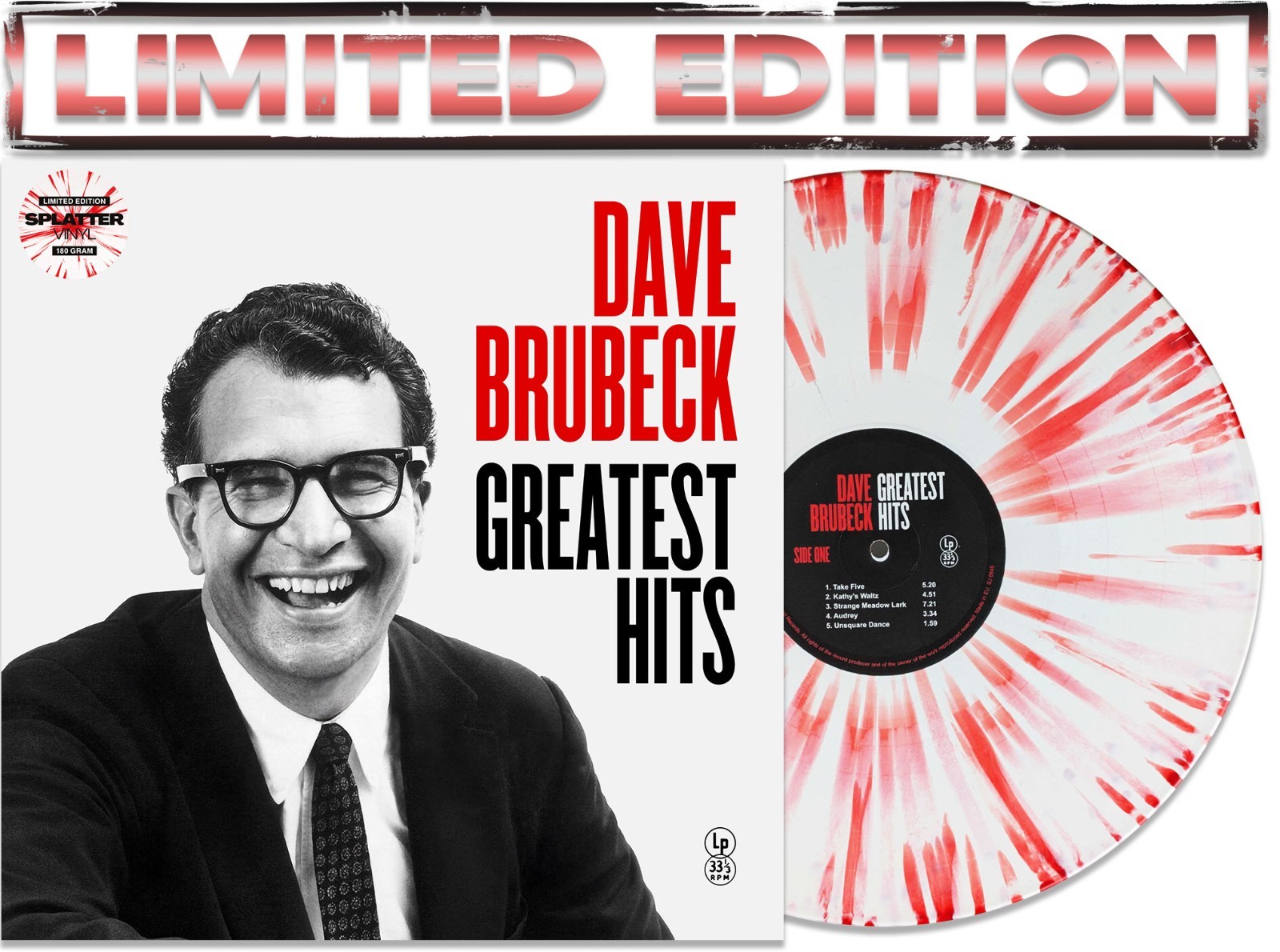Dave Brubeck - Greatest Hits LP Colored Splatter Vinyl Record - Limited Edition
