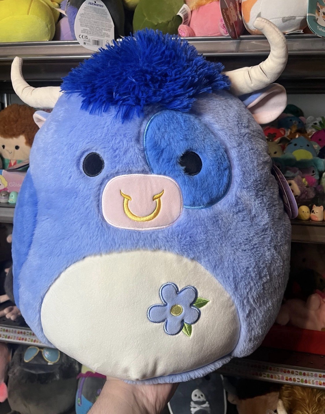 Squishmallows Bermayeh the Cow FuzzaMallows 16 inch Exclusive RARE HTF NWT