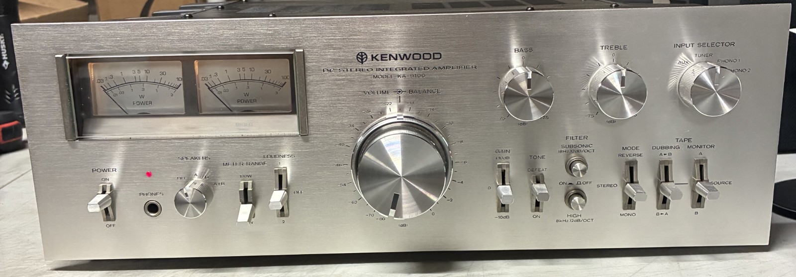 Vintage Kenwood KA-9100 Integrated Amplifier Tested Beautiful