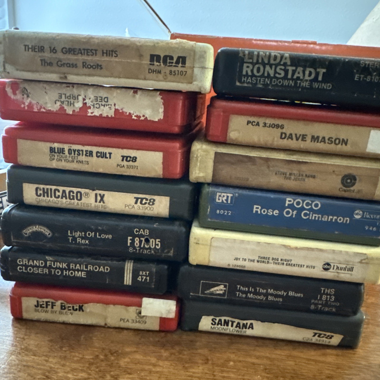 Lot of 13 Vintage 8-Track Tapes Various Genres Unknown Working Condition