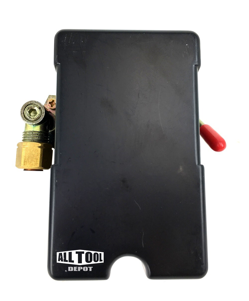 Air Compressor Pressure Switch 4 Ports w/Unloader 90 degree Angle 110-150 PSI