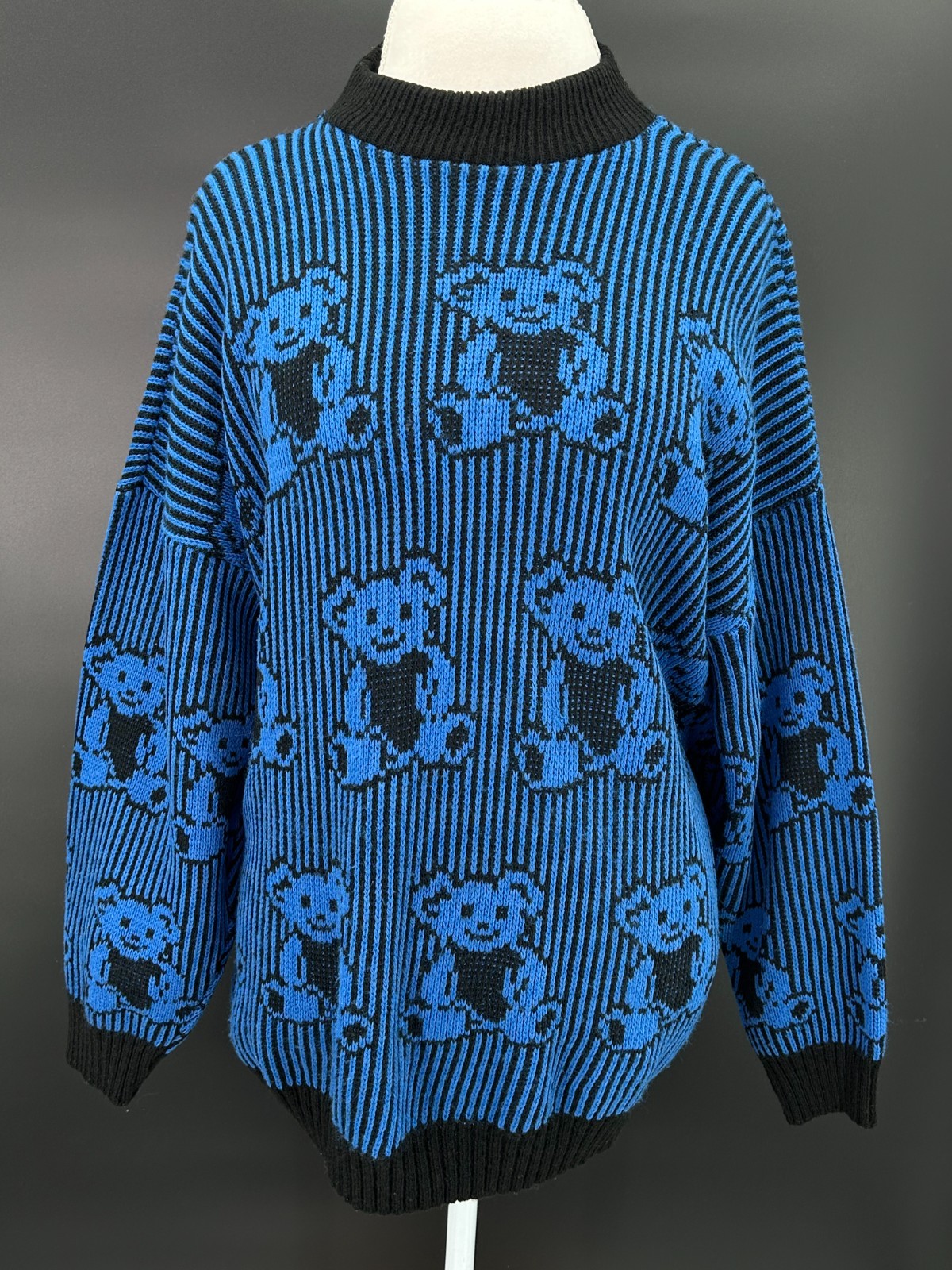 Vintage Adele Knitwear L ? Women’s Sweater Teddy Bear Pullover 1980s 80s