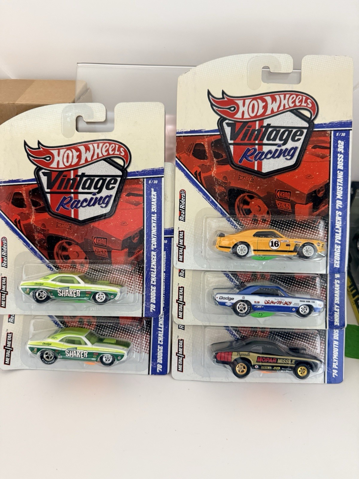 5 Hotwheels Vintage Racing 5 Hotwheels Vintage Racing