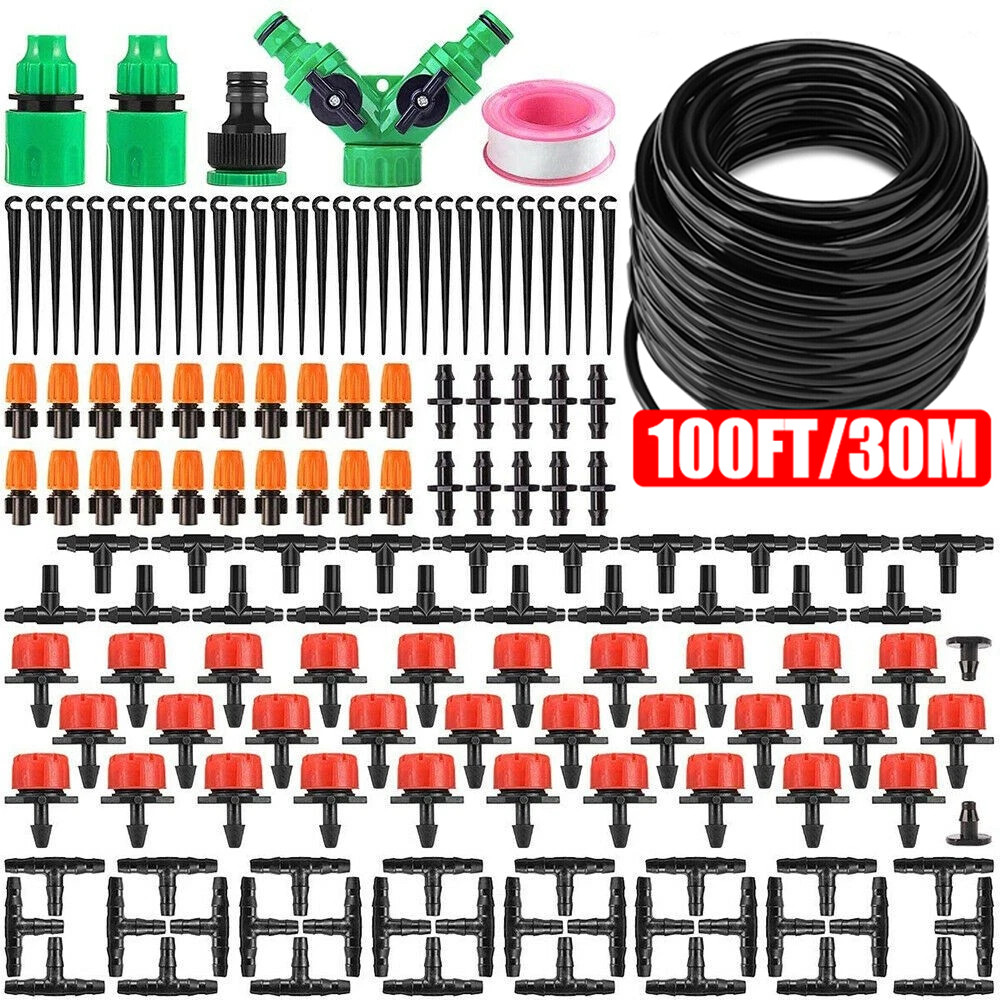 149PC Drip Irrigation System Garden Plant Self Watering Micro Hose Sprinkler Kit